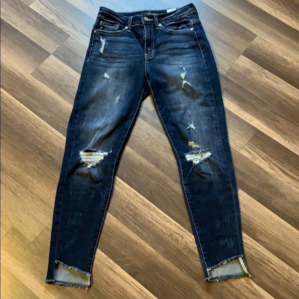 Distressed denim